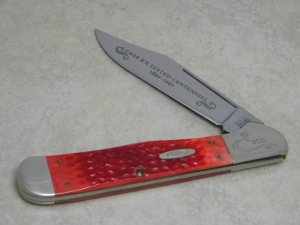 Case XX USA Tested Centennial 1889-1989 Serial #050 Red Bone R61066 SS Big Coke Bottle Knife
