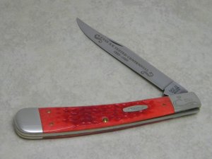 Case XX USA Tested Centennial 1889-1989 Serial #050 Red Bone R6151 SS Banana Trapper Knife
