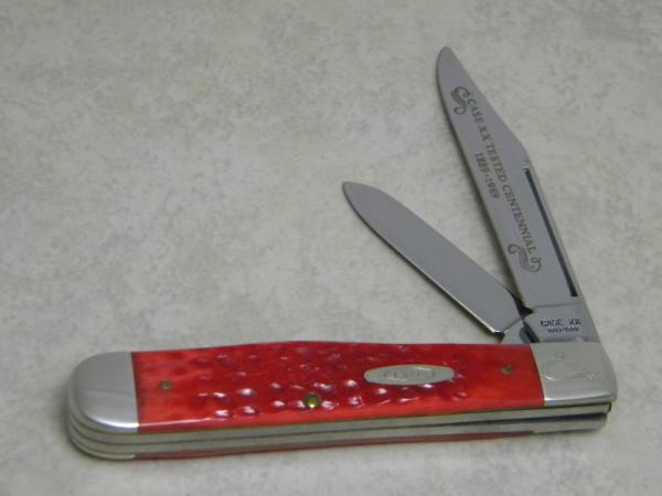 Case XX USA Tested Centennial 1889-1989 Serial #050 Red Bone R6211 1/2 Trapper Knife