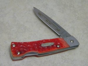 Case XX USA Tested Centennial 1889-1989 Serial #050 Red Bone 059L SS Lockback Knife