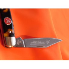 J A Henckels HK-7-T Whitter PocketKnife w Faux Tortoise Shell Handles &Frost Blade Etch -Hand Honed J A Henckels HK-7-T Whitter PocketKnife w Faux Tortoise Shell Handles &Frost Blade Etch -Hand Honed