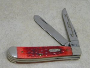 Case XX USA Tested Centennial 1889-1989 Serial #050 Red Bone R6207 SS Mini Trapper Knife