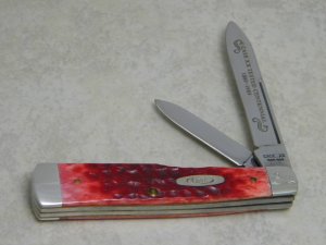 Case XX USA Tested Centennial 1889-1989 Serial #050 Red Bone R6230 SS Gunstock Jack Knife