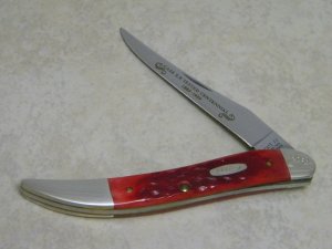 Case XX USA Tested Centennial 1889-1989 Serial #050 Red Bone R610094 SS Med. Toothpick Knife