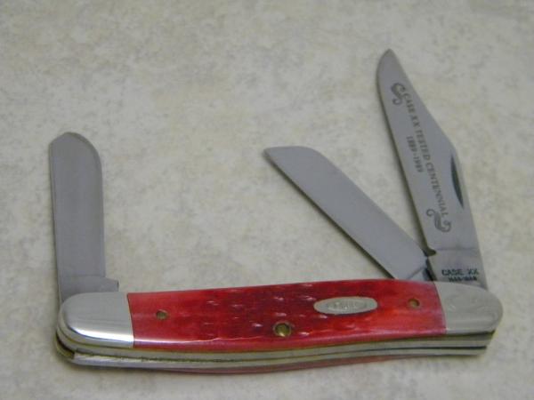 Case XX USA Tested Centennial 1889-1989 Serial #050 Red Bone R6347 SS Stockman Knife Case XX USA Tested Centennial 1889-1989 Serial #050 Red Bone R6347 SS Stockman Knife