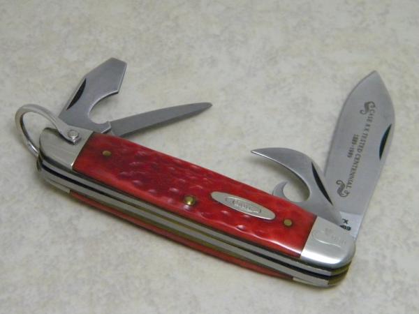 Case XX USA Tested Centennial 1889-1989 Serial #050 Red Bone R640045 SS Scout/Utility Knife Case XX USA Tested Centennial 1889-1989 Serial #050 Red Bone R640045 SS Scout/Utility Knife