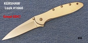 KERSHAW 1660 SILVER LEEK – FINE EDGE (#4)