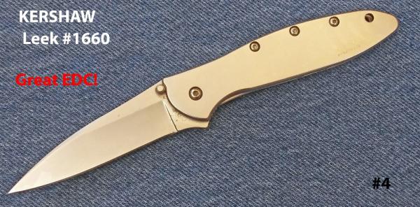 KERSHAW 1660 SILVER LEEK – FINE EDGE (#4)