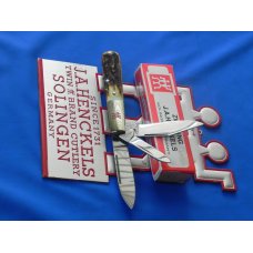 Vintage, NOS, Zwilling J A Henckels 3 Blade Barlow (HK-26-S) with Premium Stag Handles & Orig Box Vintage, NOS, Zwilling J A Henckels 3 Blade Barlow (HK-26-S) with Premium Stag Handles & Orig Box