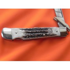 Vintage Boker, Tree Brand, Swing Guard Cheetah Pocket Knife Premium Deer Stag Handles – RARE NOS Vintage Boker, Tree Brand, Swing Guard Cheetah Pocket Knife Premium Deer Stag Handles – RARE NOS