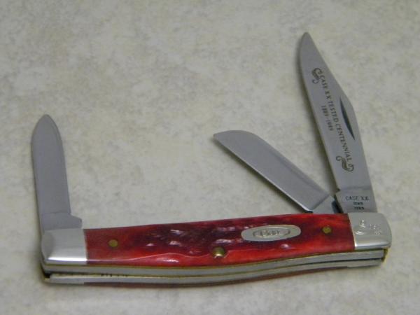 Case XX USA Red Bone "Tested Centennial 1889-1989" R6344 SS Stockman Knife Case XX USA Red Bone "Tested Centennial 1889-1989" R6344 SS Stockman Knife