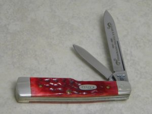 Case XX USA Red Bone "Tested Centennial 1889-1989" R6215 SSP Gunstock Knife