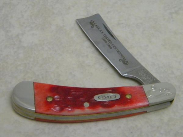 Case XX USA Red Bone "Tested Centennial 1889-1989" R611098 SS Razor Jack Knife