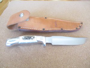 Ruana Fixed Blade Elk Handle  Model 27AC  Nice 