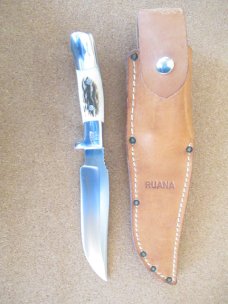 Ruana Fixed Blade Elk Handle  Model 27AC  Nice 