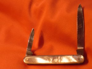 Vintage J A Henckels, Friodur, 2 Blade Pen Pocketknife w Mother of Pearl Handles