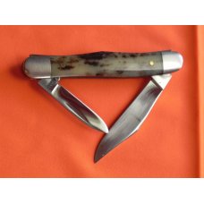 Vintage, Case xx, 9 Dot, 1981, 2 Blade Half Whittler w/ Smooth Appaloosa Bone Handles -MDL # A6208 Vintage, Case xx, 9 Dot, 1981, 2 Blade Half Whittler w/ Smooth Appaloosa Bone Handles -MDL # A6208