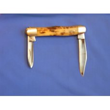 Vintage, Case xx, 9 Dot, 1981, 2 Blade Half Whittler w/ Smooth Appaloosa Bone Handles -MDL # A6208 Vintage, Case xx, 9 Dot, 1981, 2 Blade Half Whittler w/ Smooth Appaloosa Bone Handles -MDL # A6208