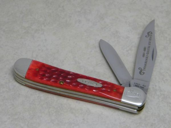 Case XX USA Red Bone "Tested Centennial 1889-1989" R6249 SS Copperhead Knife