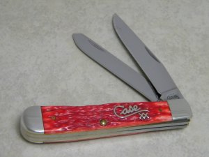 Case XX USA 2004 Red Bone 6254 SS Script Shield Trapper Knife