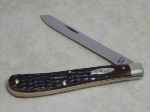 Case XX USA 1965-1969 Beautiful Bone 61048 SP Slimline Trapper Farmers Jack Knife