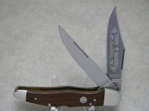 Boker Solingen Germany Tree Brand Classic Wood 2021 Folding Hunter Double Lockback Knife c.1978-1984