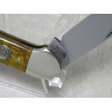 Bulldog Brand Solingen Germany Pit Bulls Trade Mark Marbled Canoe Knife c.1995 Bulldog Brand Solingen Germany Pit Bulls Trade Mark Marbled Canoe Knife c.1995