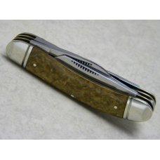 Bulldog Brand Solingen Germany "Pit Bulls Trade Mark" Etch Gold Dust 5 Blade Sowbelly Knife c.1993 Bulldog Brand Solingen Germany "Pit Bulls Trade Mark" Etch Gold Dust 5 Blade Sowbelly Knife c.1993
