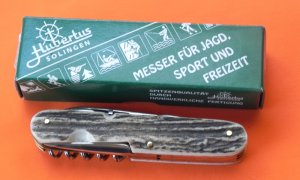 Hubertus - Great Solingen Germany Handmade Genuine Stag "Tourists Model" Knife -NIB