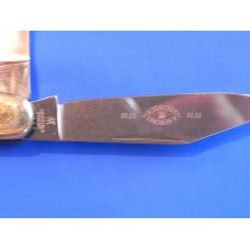 Vintage J A Henckels 3 Blade Stockman Pocket knife with Wood Handles & Blade Etch - NOS Vintage J A Henckels 3 Blade Stockman Pocket knife with Wood Handles & Blade Etch - NOS