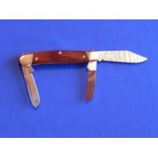 Vintage J A Henckels 3 Blade Stockman Pocket knife with Wood Handles & Blade Etch - NOS Vintage J A Henckels 3 Blade Stockman Pocket knife with Wood Handles & Blade Etch - NOS