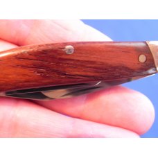 Vintage J A Henckels 3 Blade Stockman Pocket knife with Wood Handles & Blade Etch - NOS Vintage J A Henckels 3 Blade Stockman Pocket knife with Wood Handles & Blade Etch - NOS