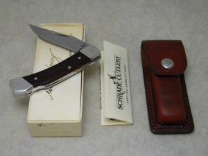 Uncle Henry Schrade + USA LB5 Wood Smokey Folding Lockback Knife in Box