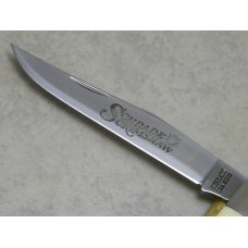 Schrade USA SC503 Trout Scrimshaw Linerlock Trapper Knife in Box c. 1979 Schrade USA SC503 Trout Scrimshaw Linerlock Trapper Knife in Box c. 1979