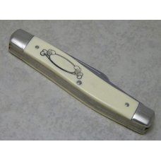 Schrade USA SC505 Seagulls Scrimshaw Stockman Knife in Box c. 1979 Schrade USA SC505 Seagulls Scrimshaw Stockman Knife in Box c. 1979