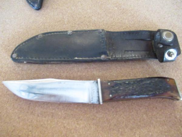 Union Cutlery  Oleans NY Bone Handle Fixed Blade  Used