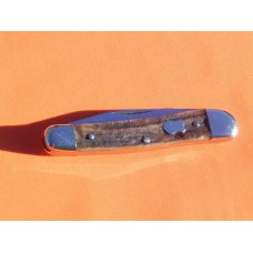 Vintage J A Henckels 2 Blade, 1/2 Serpintine Whittler Pocke tKnife with Stag Handles -Unused Vintage J A Henckels 2 Blade, 1/2 Serpintine Whittler Pocke tKnife with Stag Handles -Unused