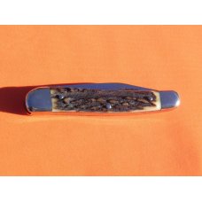 Vintage J A Henckels 2 Blade, 1/2 Serpintine Whittler Pocke tKnife with Stag Handles -Unused Vintage J A Henckels 2 Blade, 1/2 Serpintine Whittler Pocke tKnife with Stag Handles -Unused