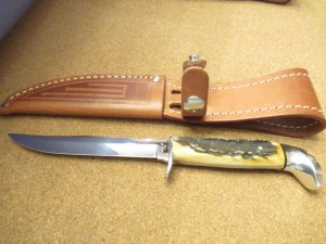 Case XX USA Stag Handle Fixed  Blade Pattern # 5 Finn