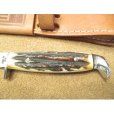 Case XX Stag Handle Fixed Blade Grey Etch 1976 Pattern # 5 FINN SSP Case XX Stag Handle Fixed Blade Grey Etch 1976 Pattern # 5 FINN SSP