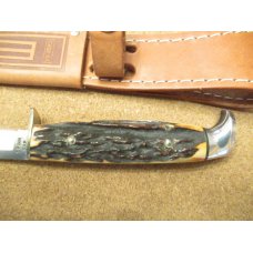 Case XX Stag Handle Fixed Blade Grey Etch 1976 Pattern # 5 FINN SSP Case XX Stag Handle Fixed Blade Grey Etch 1976 Pattern # 5 FINN SSP
