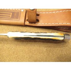 Case XX Stag Handle Fixed Blade Grey Etch 1976 Pattern # 5 FINN SSP Case XX Stag Handle Fixed Blade Grey Etch 1976 Pattern # 5 FINN SSP