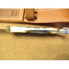 Case XX Stag Handle Fixed Blade Grey Etch 1976 Pattern # 5 FINN SSP Case XX Stag Handle Fixed Blade Grey Etch 1976 Pattern # 5 FINN SSP
