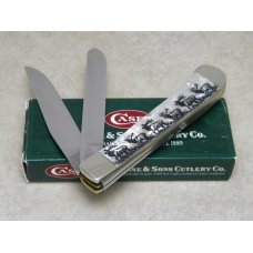 Case XX USA 2007 Bone 9254 Scrimshaw Buck Deer Trapper Knife in Box Case XX USA 2007 Bone 9254 Scrimshaw Buck Deer Trapper Knife in Box