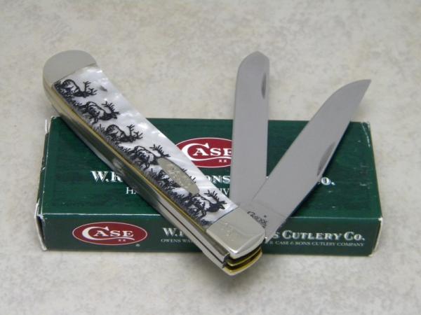 Case XX Stainless USA 2007 Buck/Deer Scrimshaw 060 Trapper Knife Case XX Stainless USA 2007 Buck/Deer Scrimshaw 060 Trapper Knife