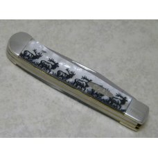 Case XX Stainless USA 2007 Buck/Deer Scrimshaw 060 Trapper Knife Case XX Stainless USA 2007 Buck/Deer Scrimshaw 060 Trapper Knife