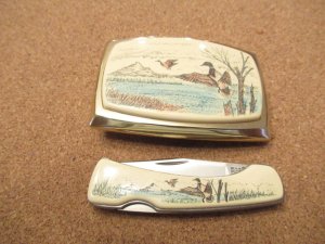 Western Knife & Belt Buckle 
