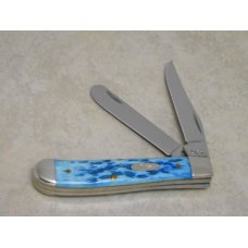 Case XX USA 2007 Caribbean Blue Bone 6207 SS Mini Trapper Knife in Box Case XX USA 2007 Caribbean Blue Bone 6207 SS Mini Trapper Knife in Box