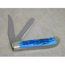 Case XX USA 2007 Caribbean Blue Bone 6207 SS Mini Trapper Knife in Box Case XX USA 2007 Caribbean Blue Bone 6207 SS Mini Trapper Knife in Box