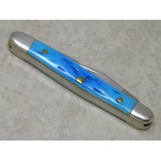 Case XX USA 2007 Pocket Worn Caribbean Blue Bone SS Tiny Muskrat Knife in Box Case XX USA 2007 Pocket Worn Caribbean Blue Bone SS Tiny Muskrat Knife in Box